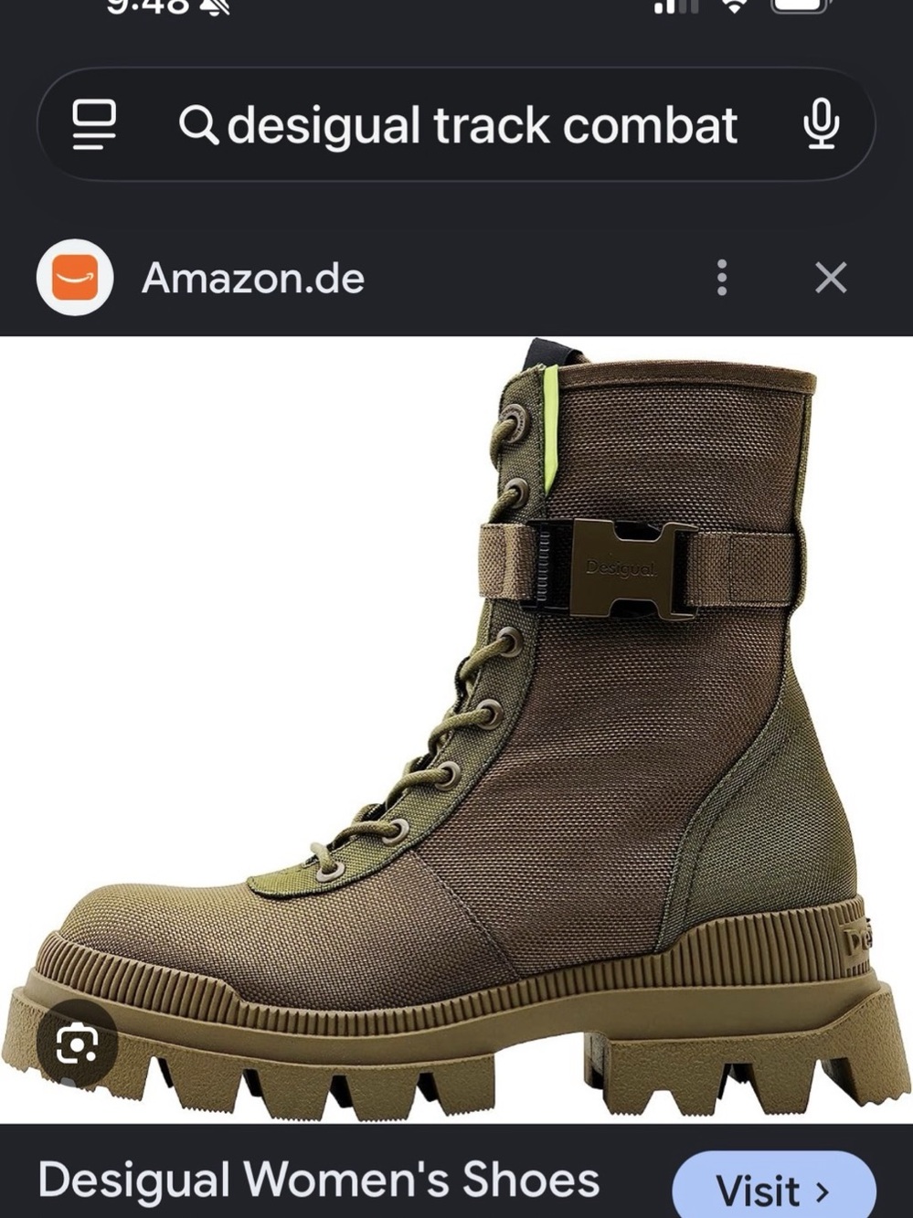 Desigual Women’s Track Combat Boots 7.5 New
